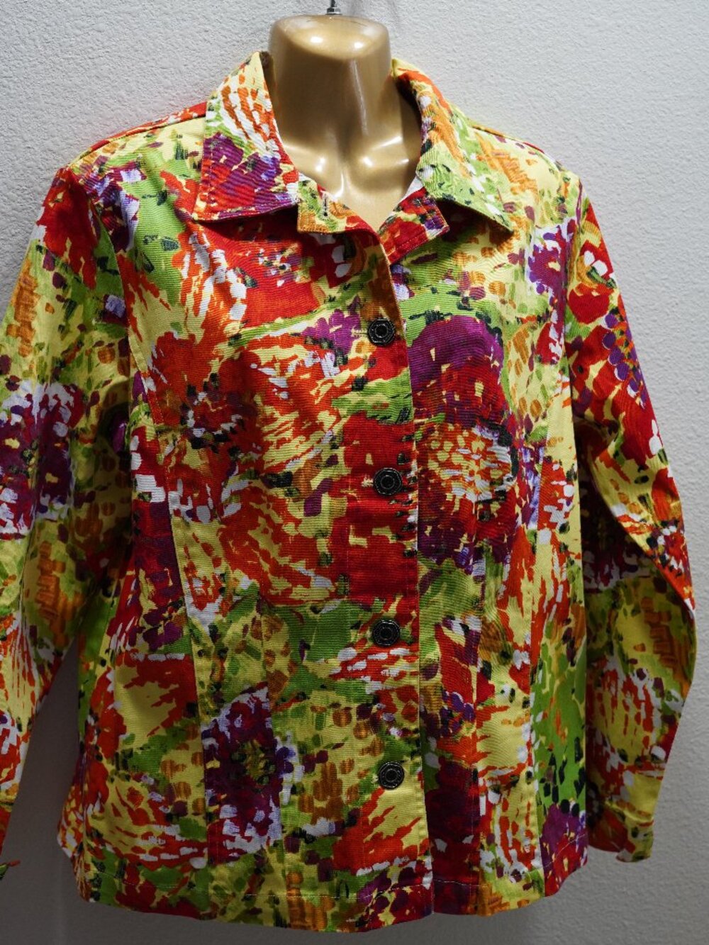 Chico's Additions Bright stroke mandy blazer jacket size 2 NWT